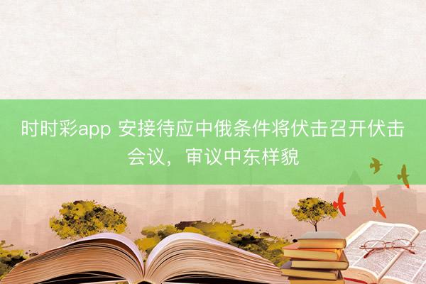 时时彩app 安接待应中俄条件将伏击召开伏击会议，审议中东样貌